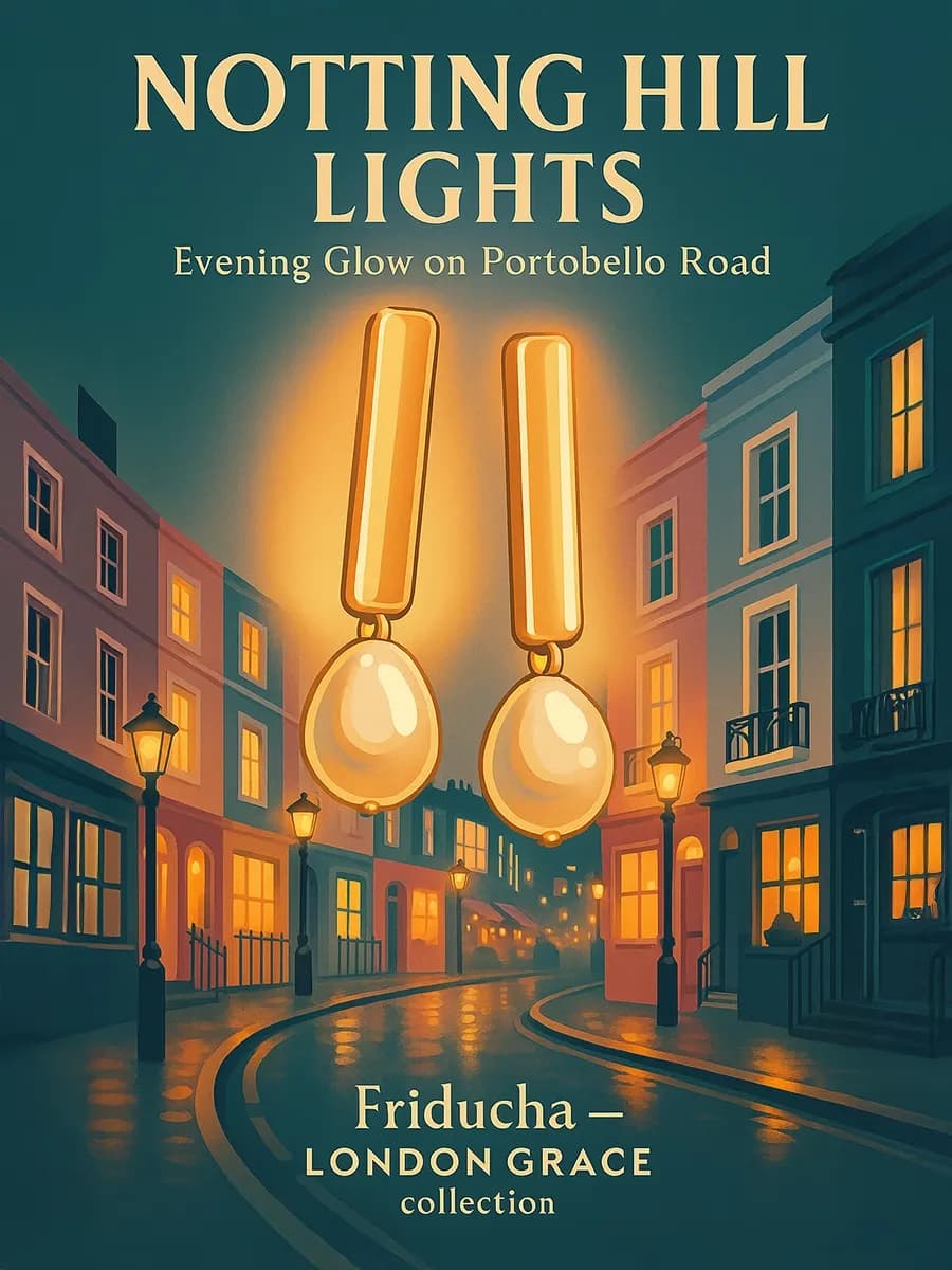 Серьги Notting Hill Lights с жемчугом, позолота