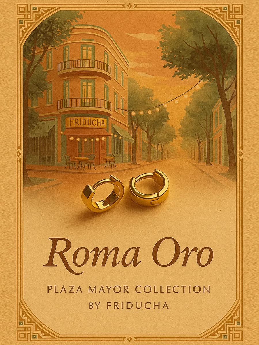Серьги-конго Roma Oro 14 мм, позолота