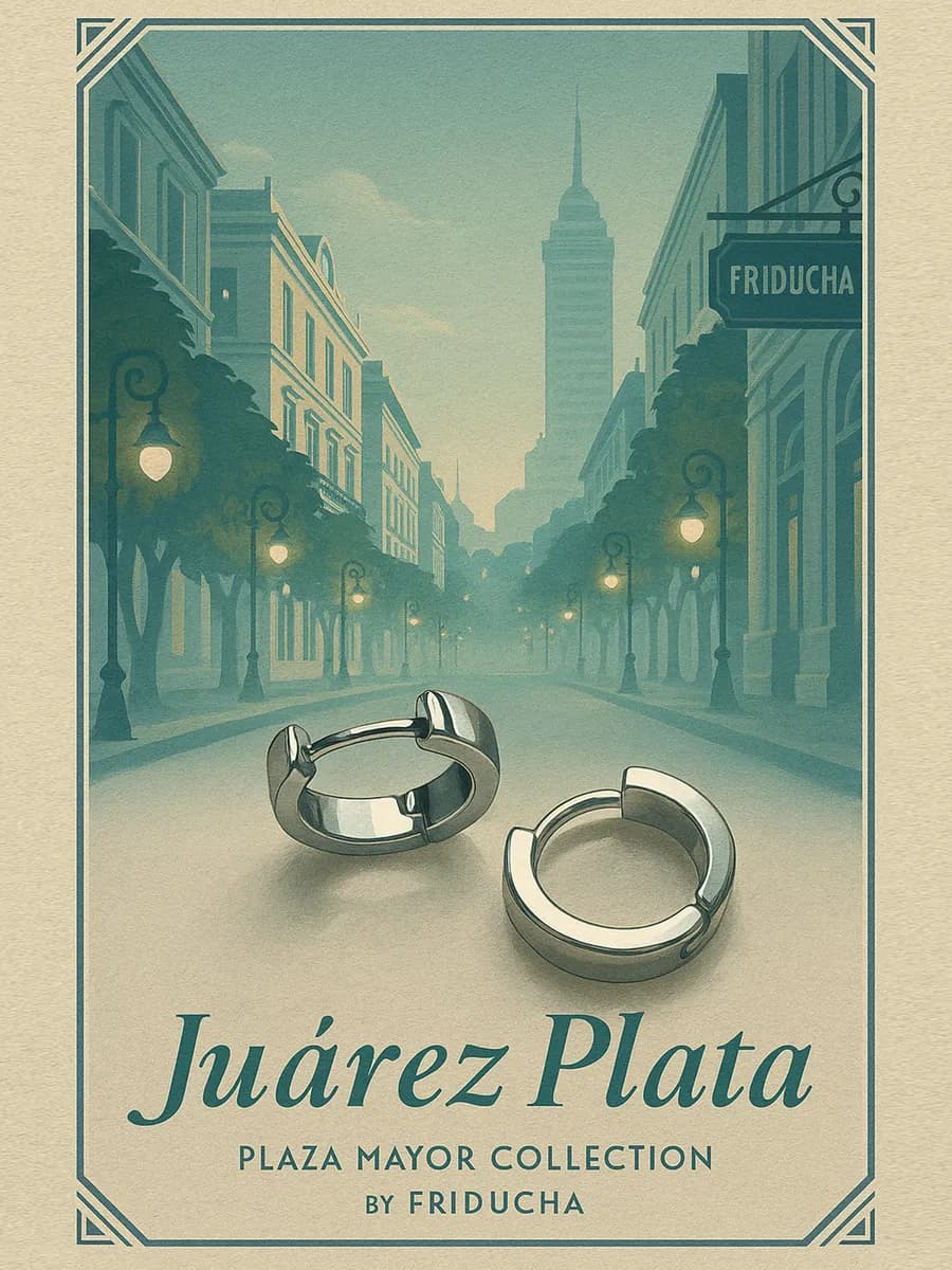 Серьги-конго Juárez Plata 14 мм, родий