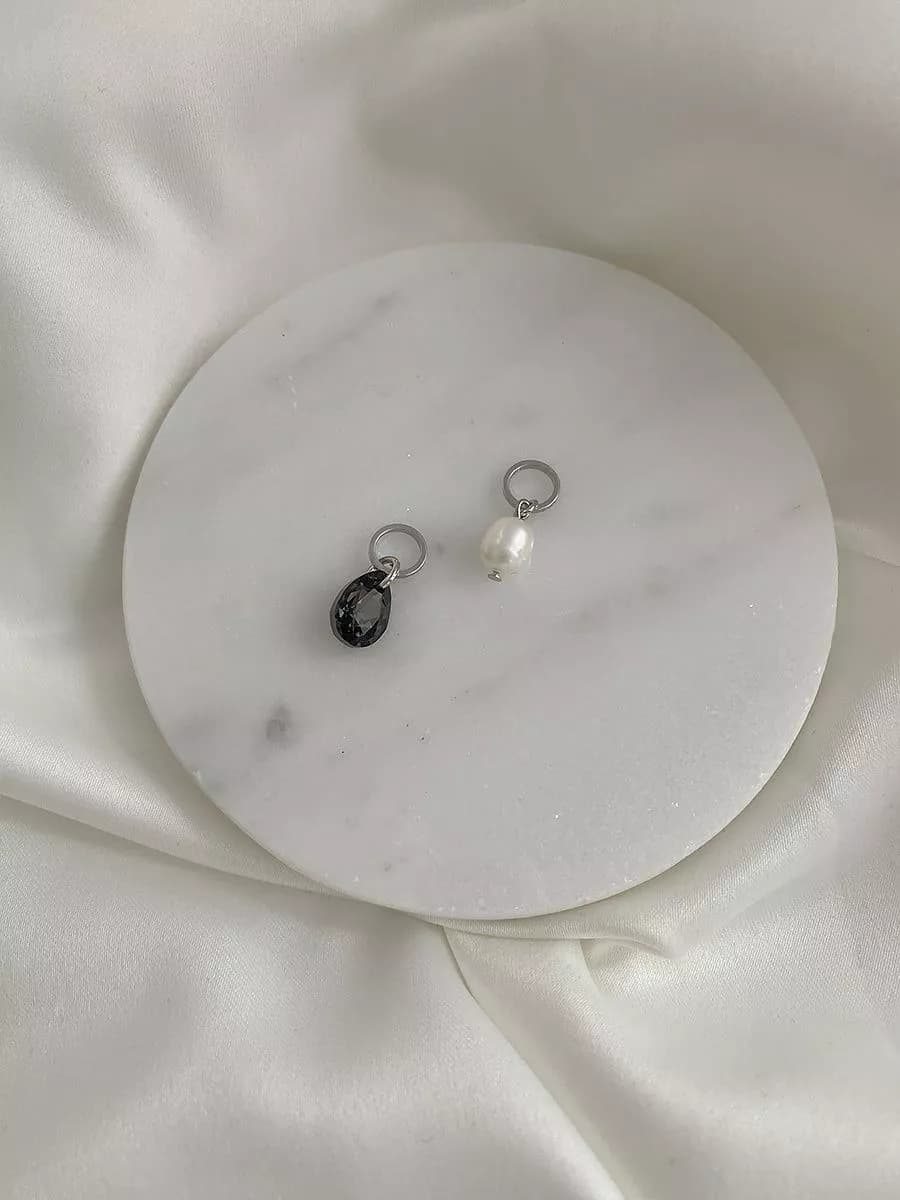 Подвески Swarovski с жемчугом, изумрудные, 2 шт
