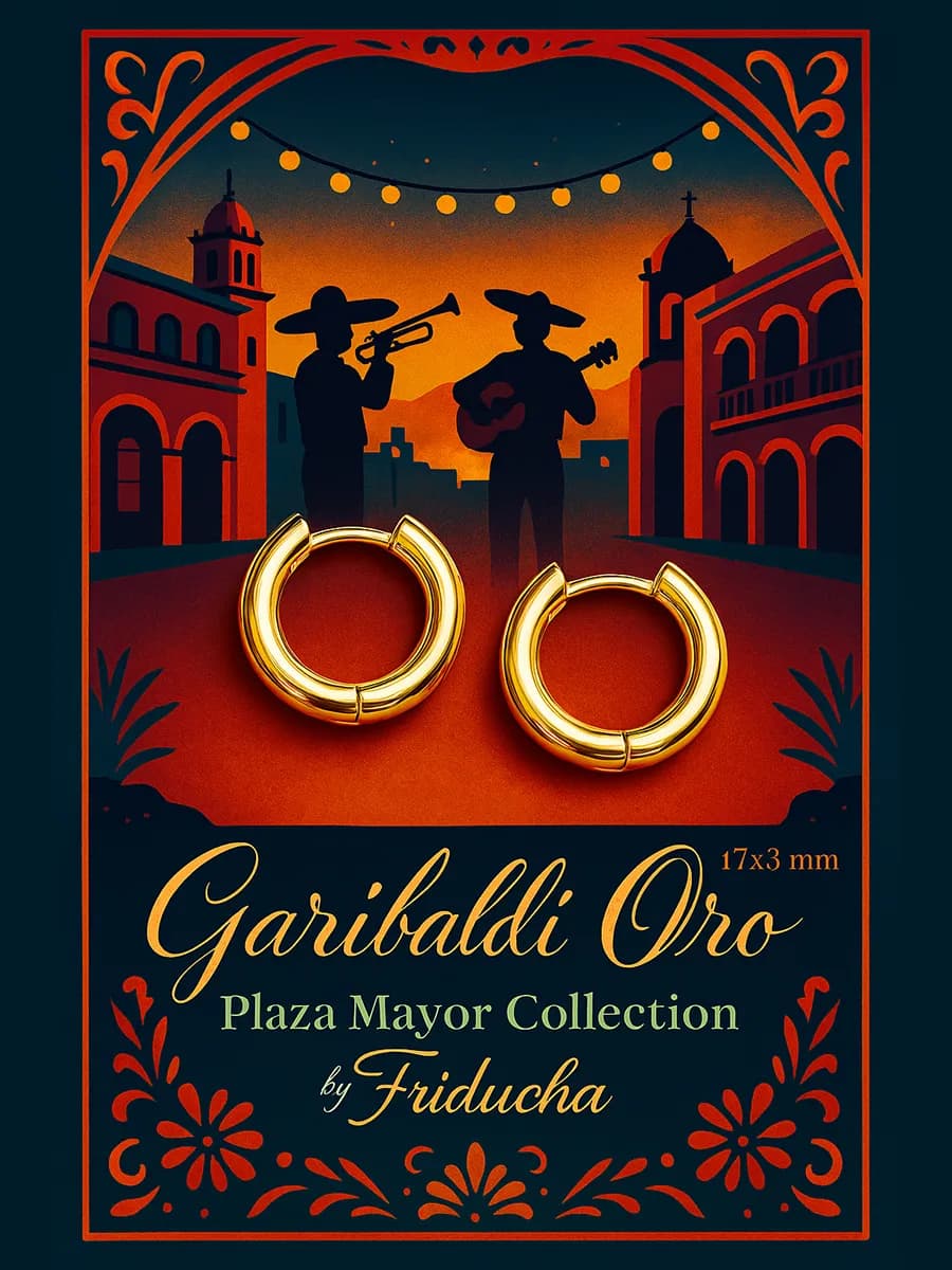 Серьги-конго Garibaldi Oro 17 мм, позолота
