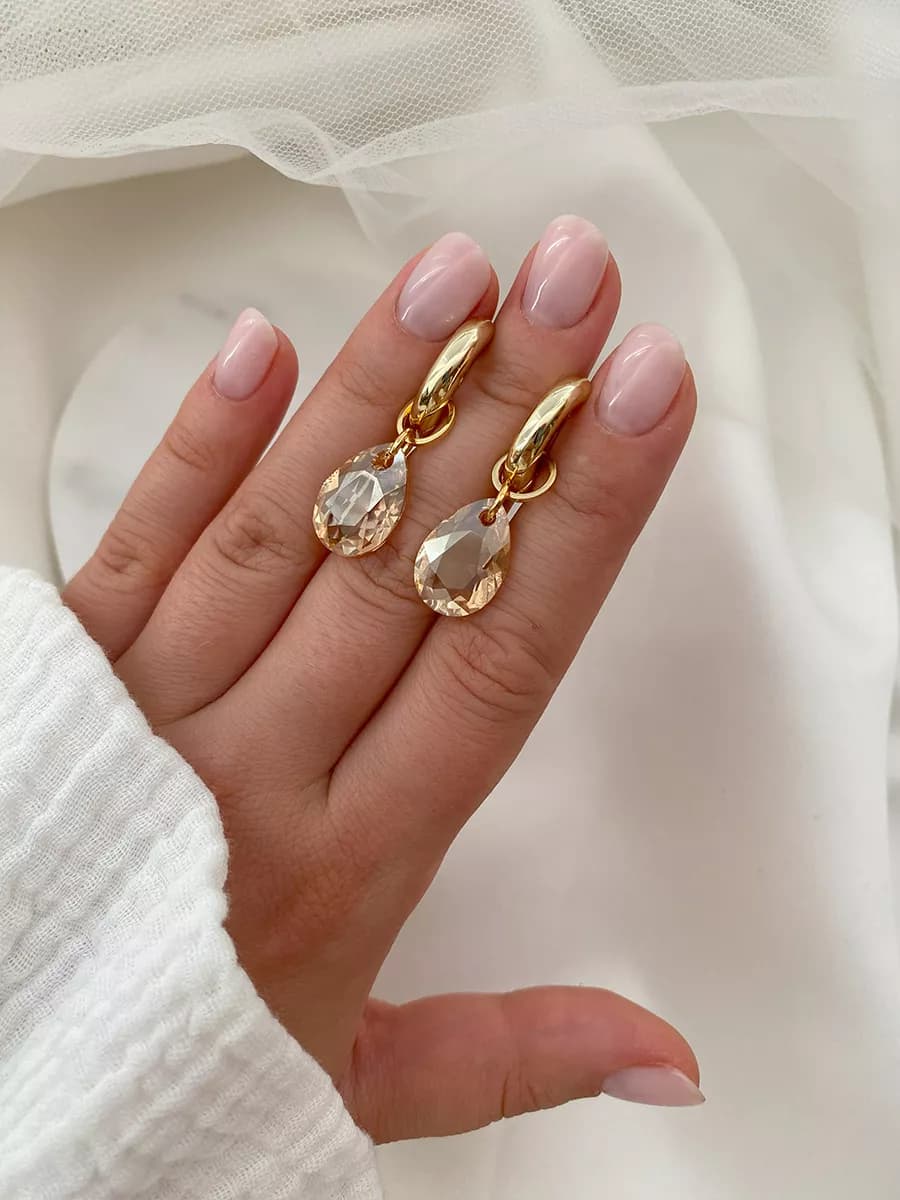 Подвески Swarovski, оттенок шампань, 2 шт