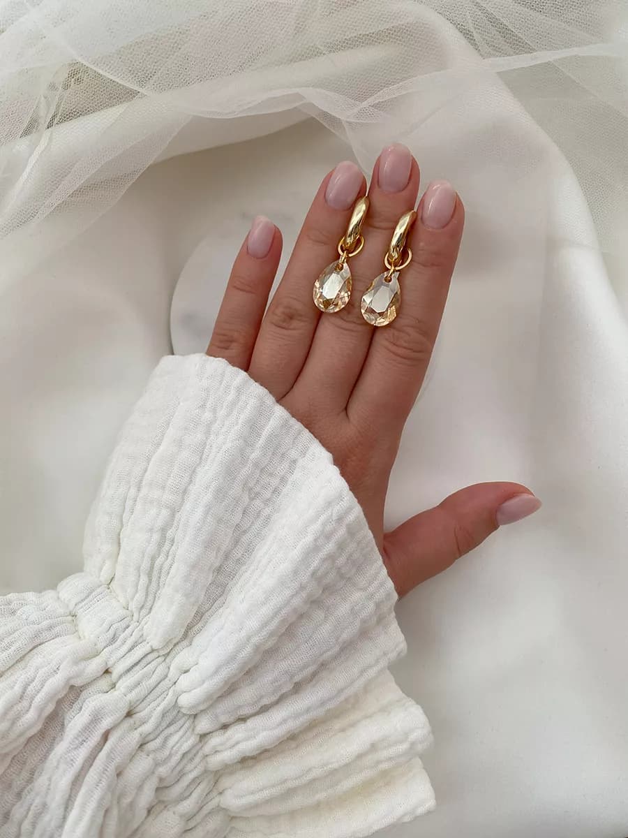 Подвески Swarovski, оттенок шампань, 2 шт