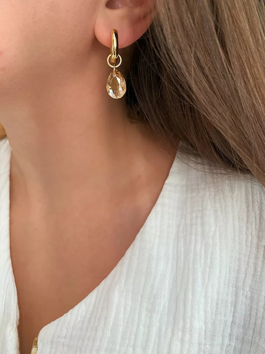 Подвески Swarovski, оттенок шампань, 2 шт