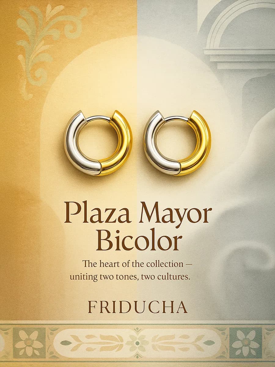 Серьги-конго Plaza Mayor Bicolor 20 мм
