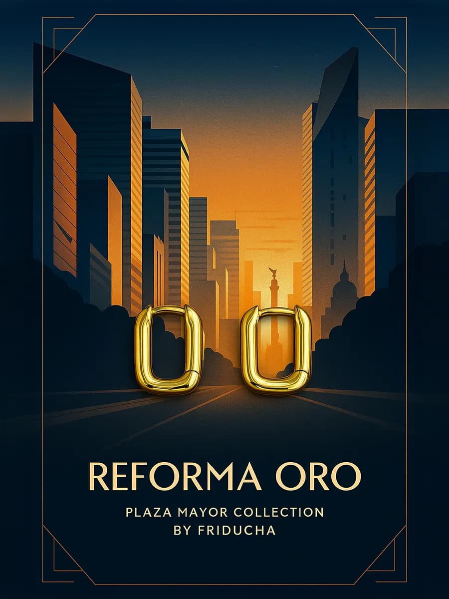 Серьги-конго Reforma Oro, позолота