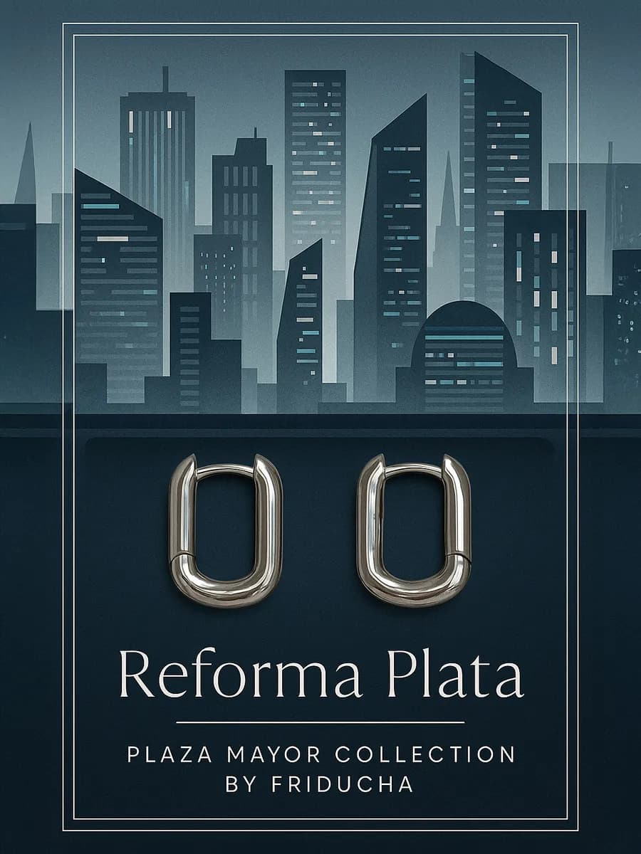 Серьги-конго Reforma Plata, родий