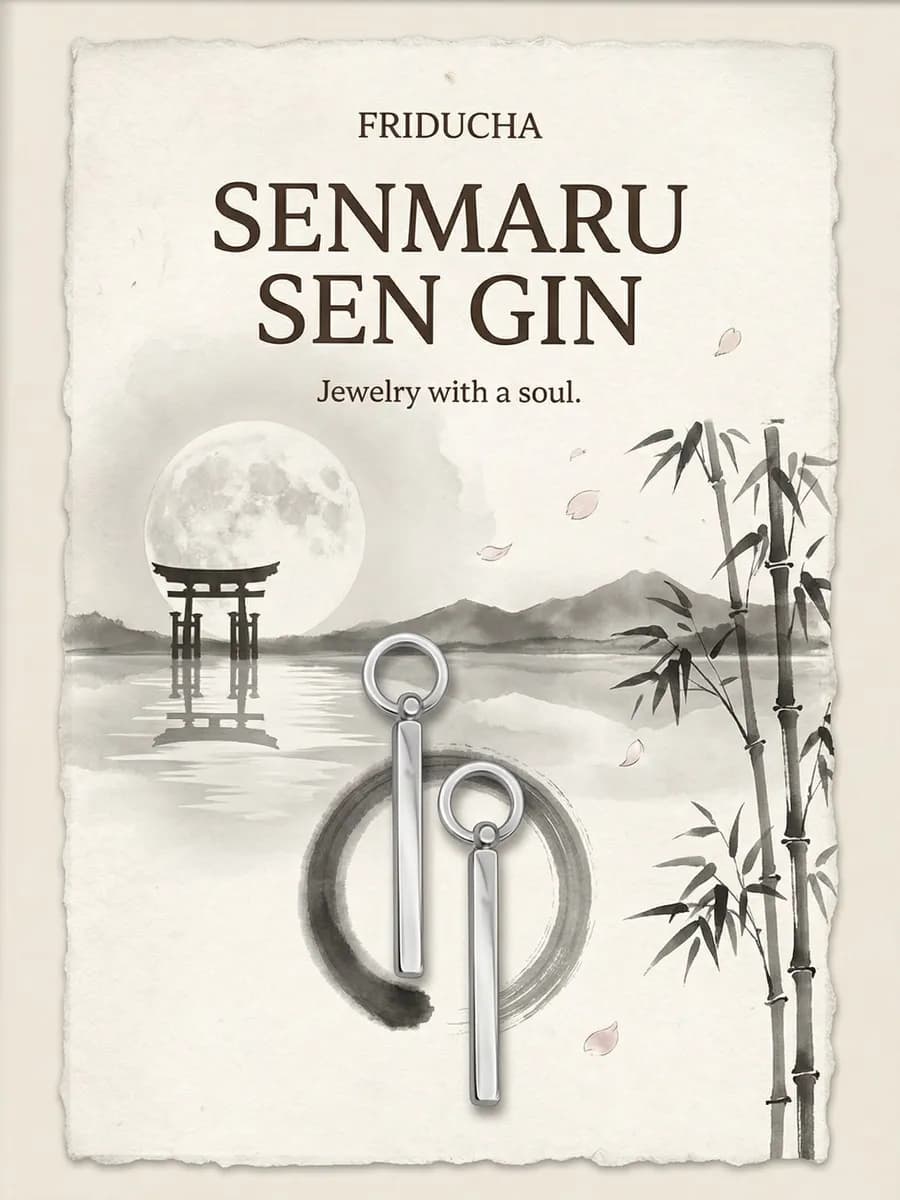 Подвески SEN GIN, палочки 20 мм, родий, 2 шт