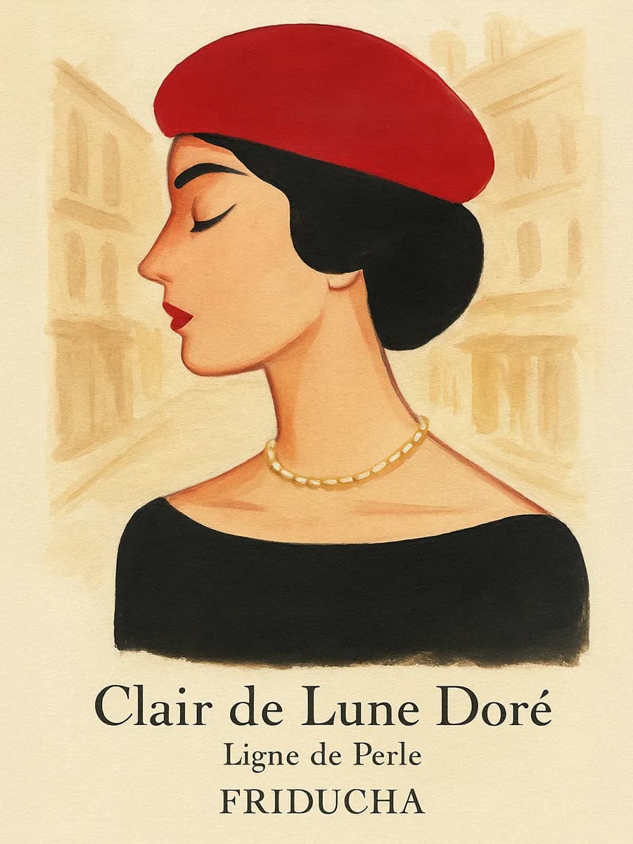Чокер Clair de Lune Doré, жемчуг 3×5, позолота
