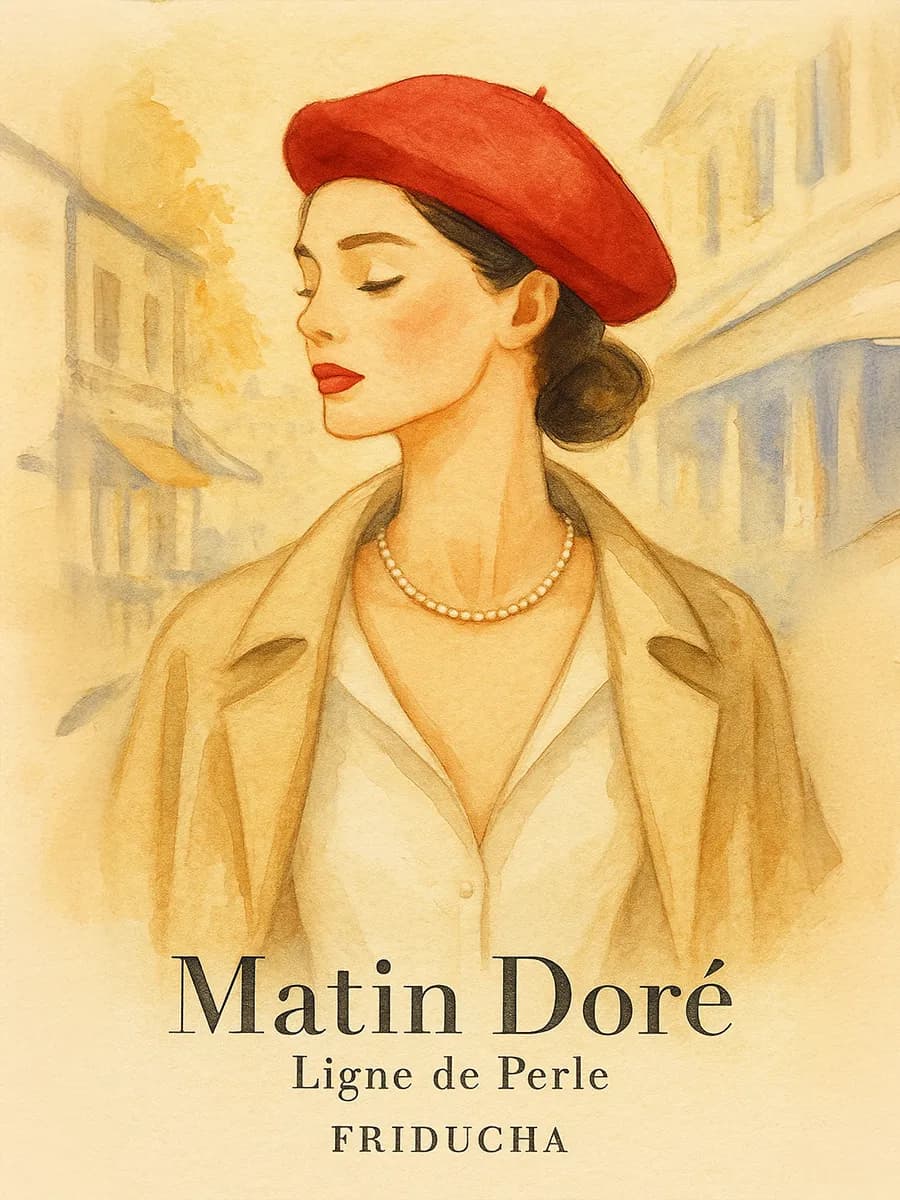 Чокер Matin Doré, жемчуг 4×5 мм, позолота