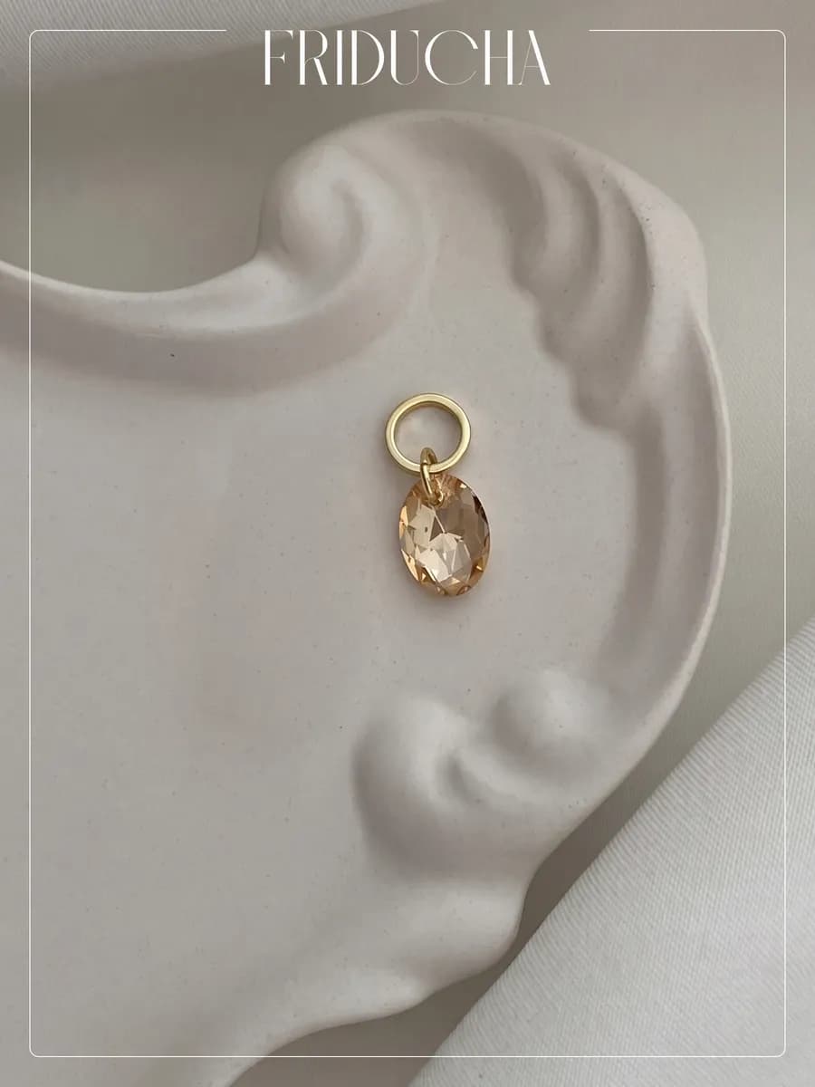 Подвеска Onda Âmbar, Swarovski и жемчуг, позолота