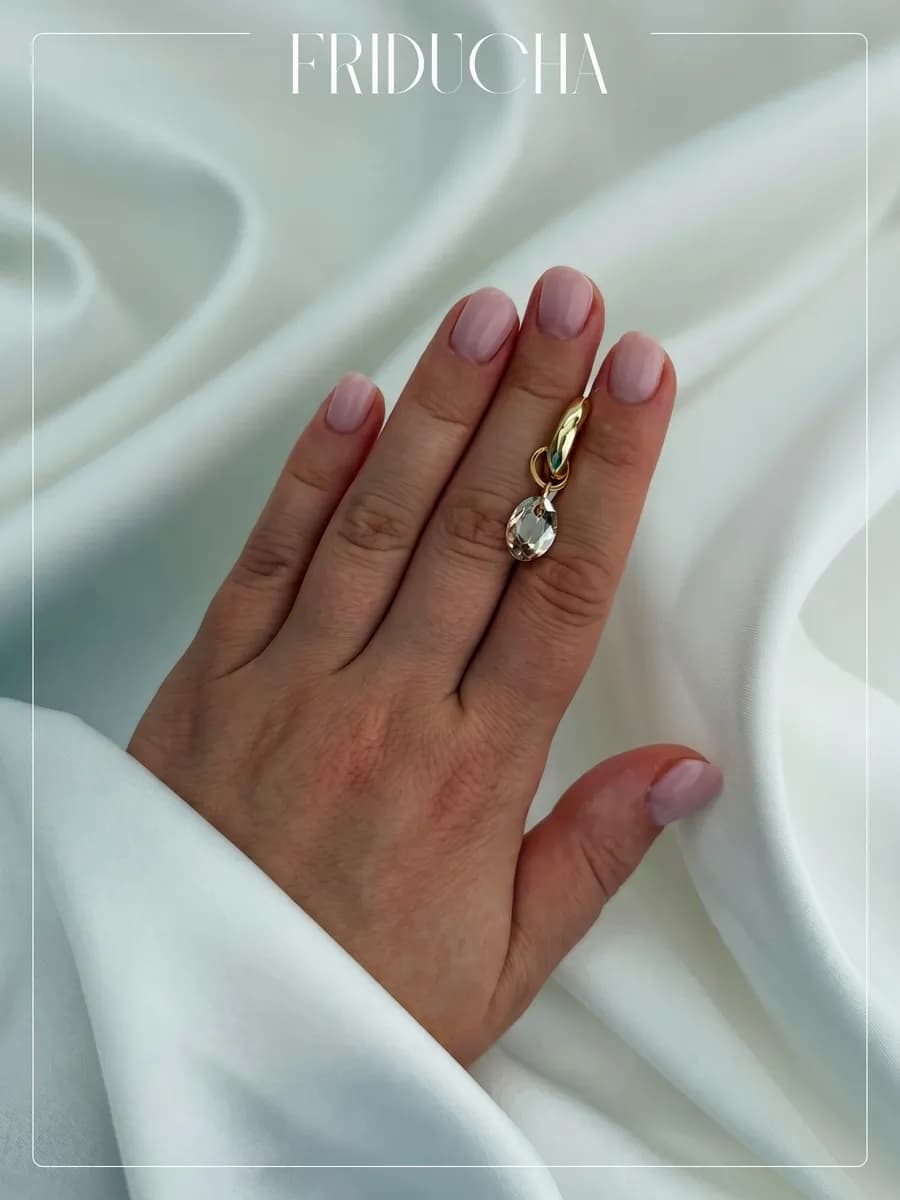 Подвеска Onda Âmbar, Swarovski и жемчуг, позолота