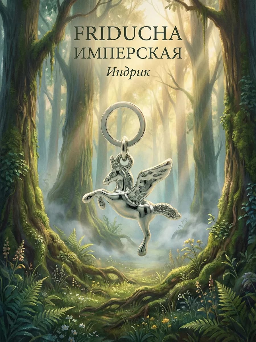 Подвеска «Индрик», лошадка, родий