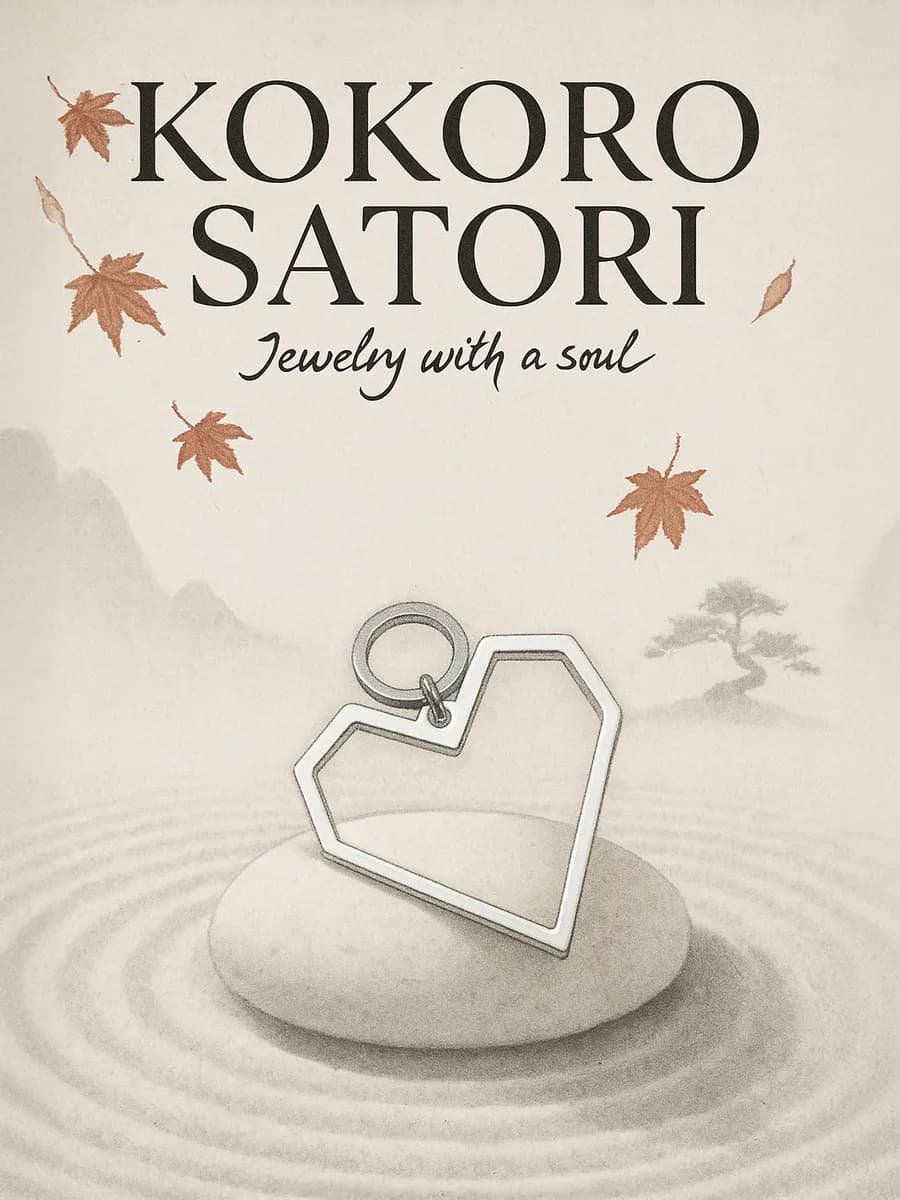 Подвеска-сердце Kokoro SATORI, родий