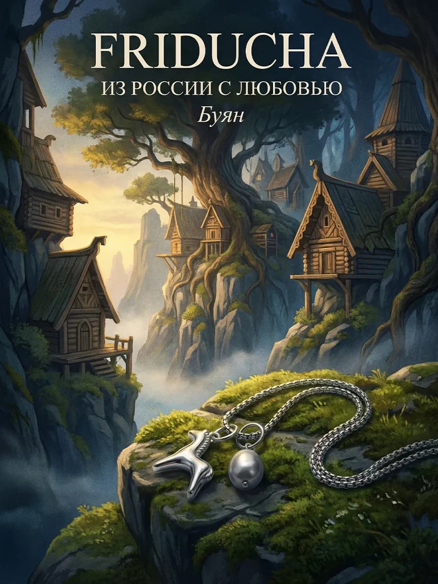 Комплект «Буян», лошадка и серый жемчуг, родий