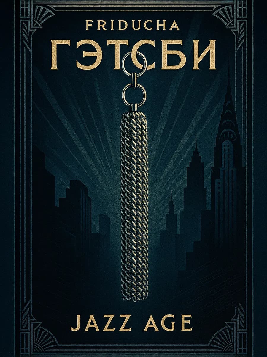 Подвеска «Гэтсби», кисточка из цепей, родий