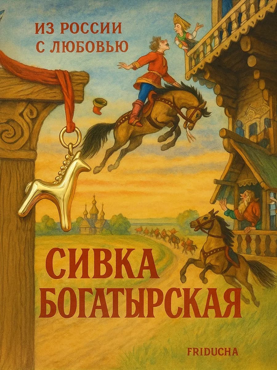 Подвеска «Сивка Богатырская», лошадка, позолота