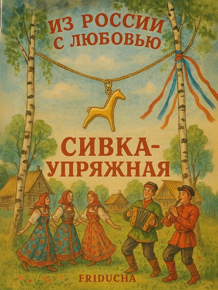Подвеска «Сивка-Упряжная», лошадка, позолота