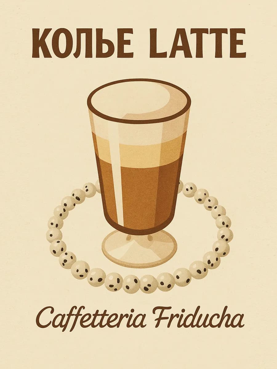 Колье Latte из белых каменных бусин, 45 см