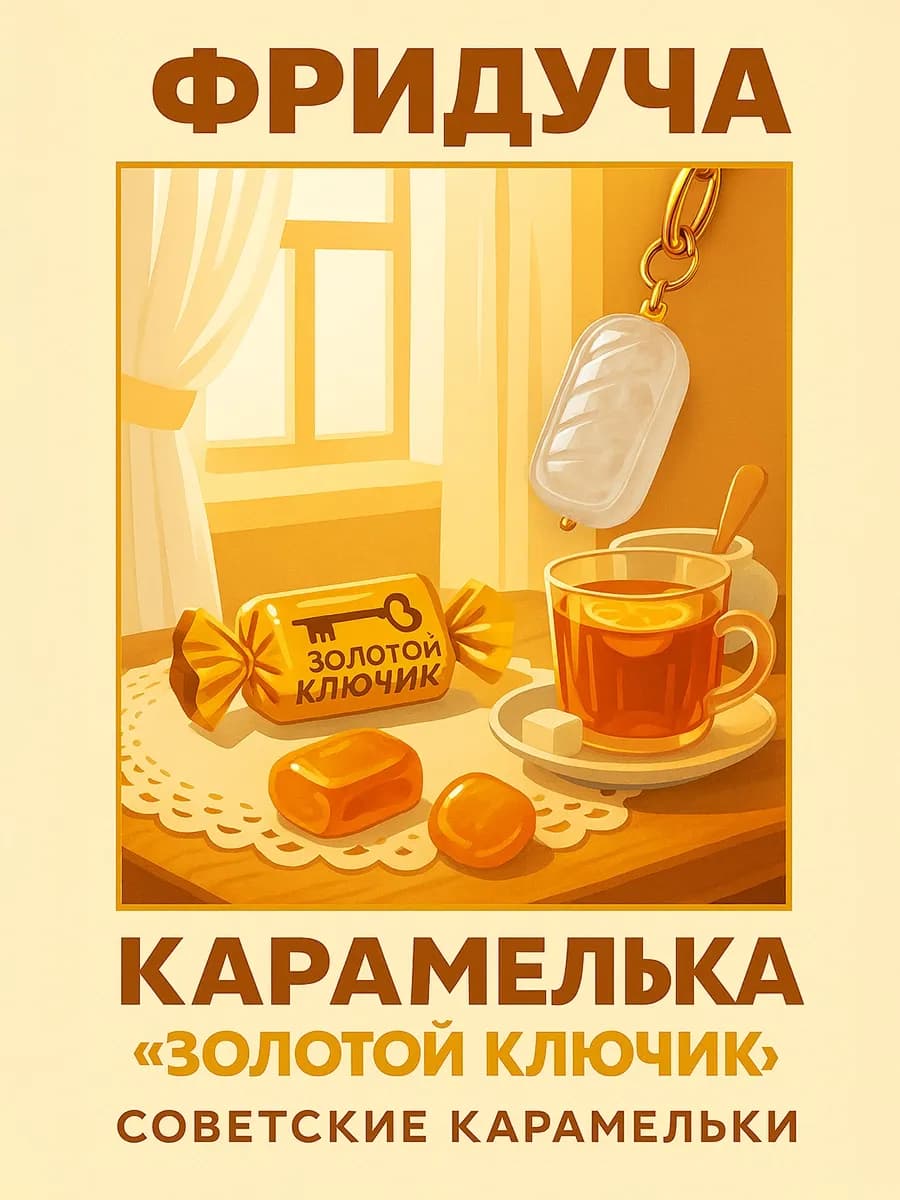 Подвеска-карамелька «Золотой ключик», кристалл