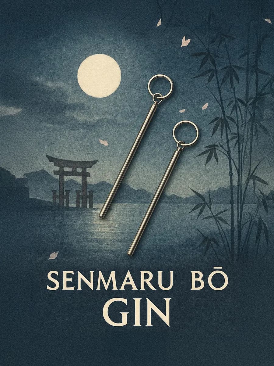 Подвески BO GIN, палочки и круги, родий, 2 шт