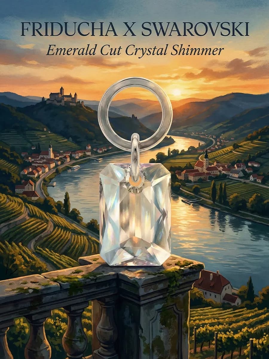 Подвеска Emerald Cut Crystal Shimmer 11,5 мм, родий