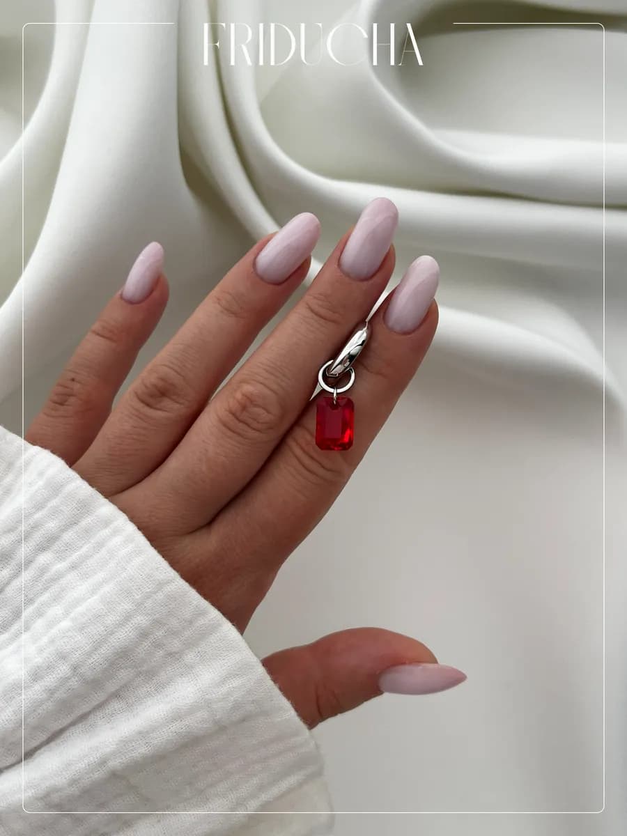 Подвеска Emerald Cut Siam Swarovski, родий