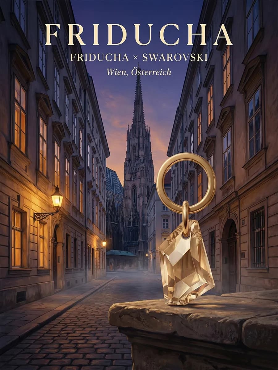 Подвеска De-Art Golden Shadow Swarovski 18 мм, позолота