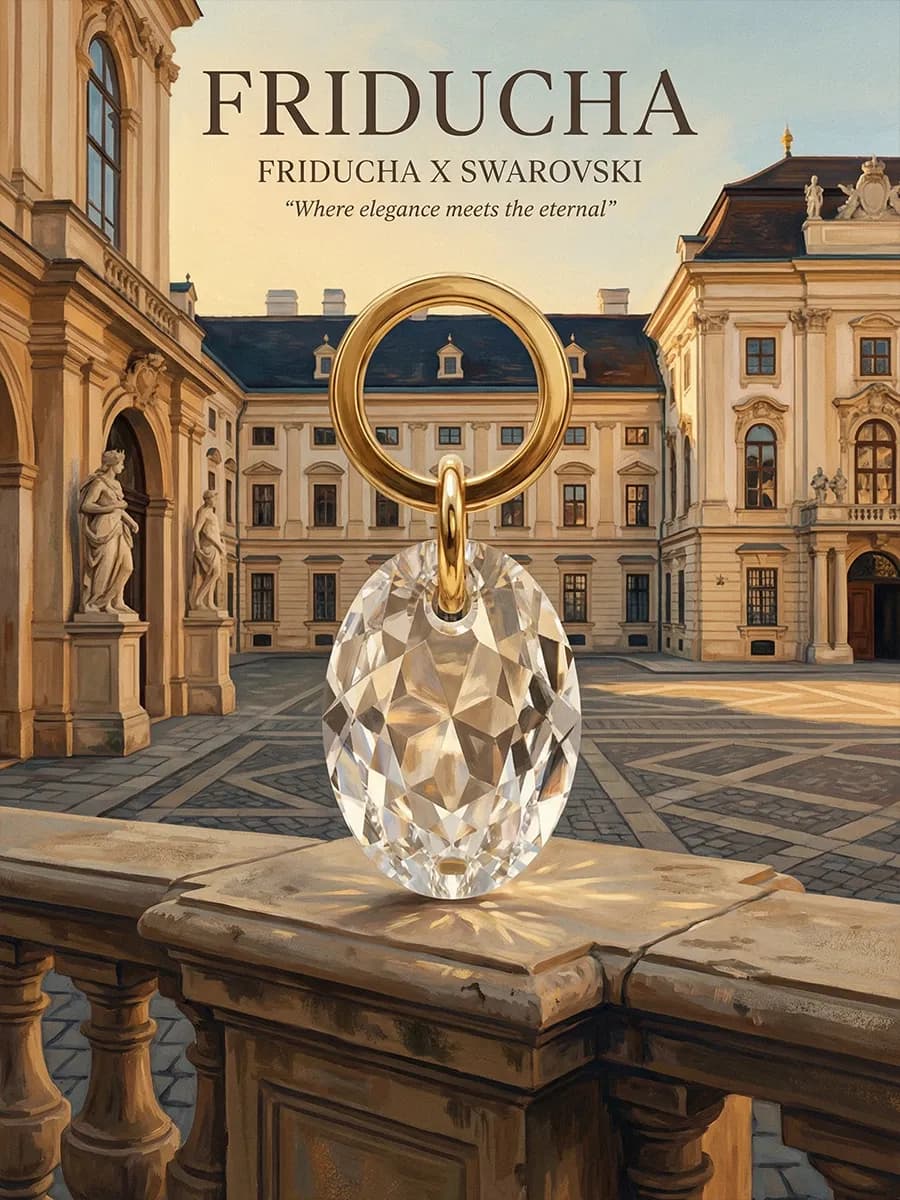 Подвеска Elliptic Cut Swarovski 11,5 мм, позолота