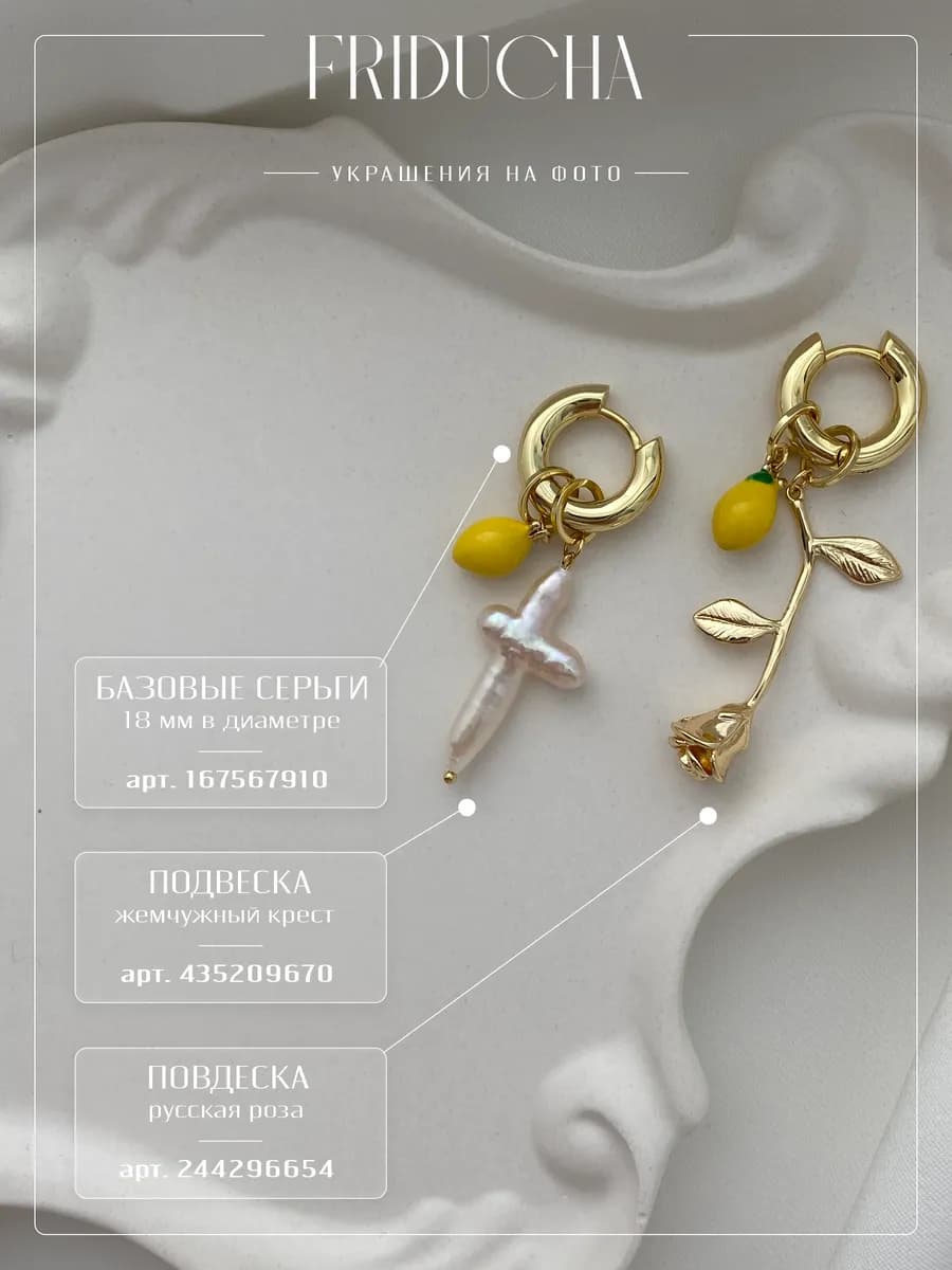 Подвески «Лимончики», жёлтая эмаль, позолота, 2 шт