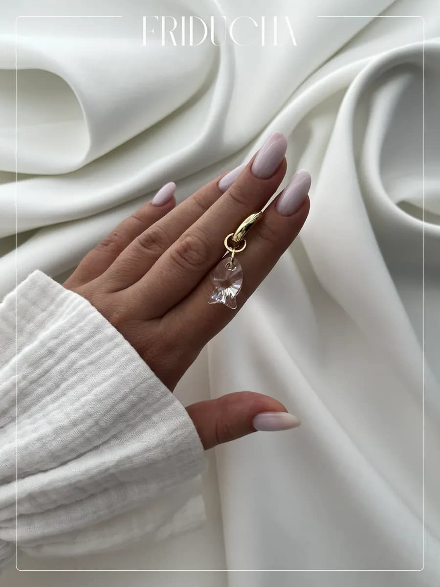 Подвеска-рыбка Swarovski Crystal 18 мм, позолота