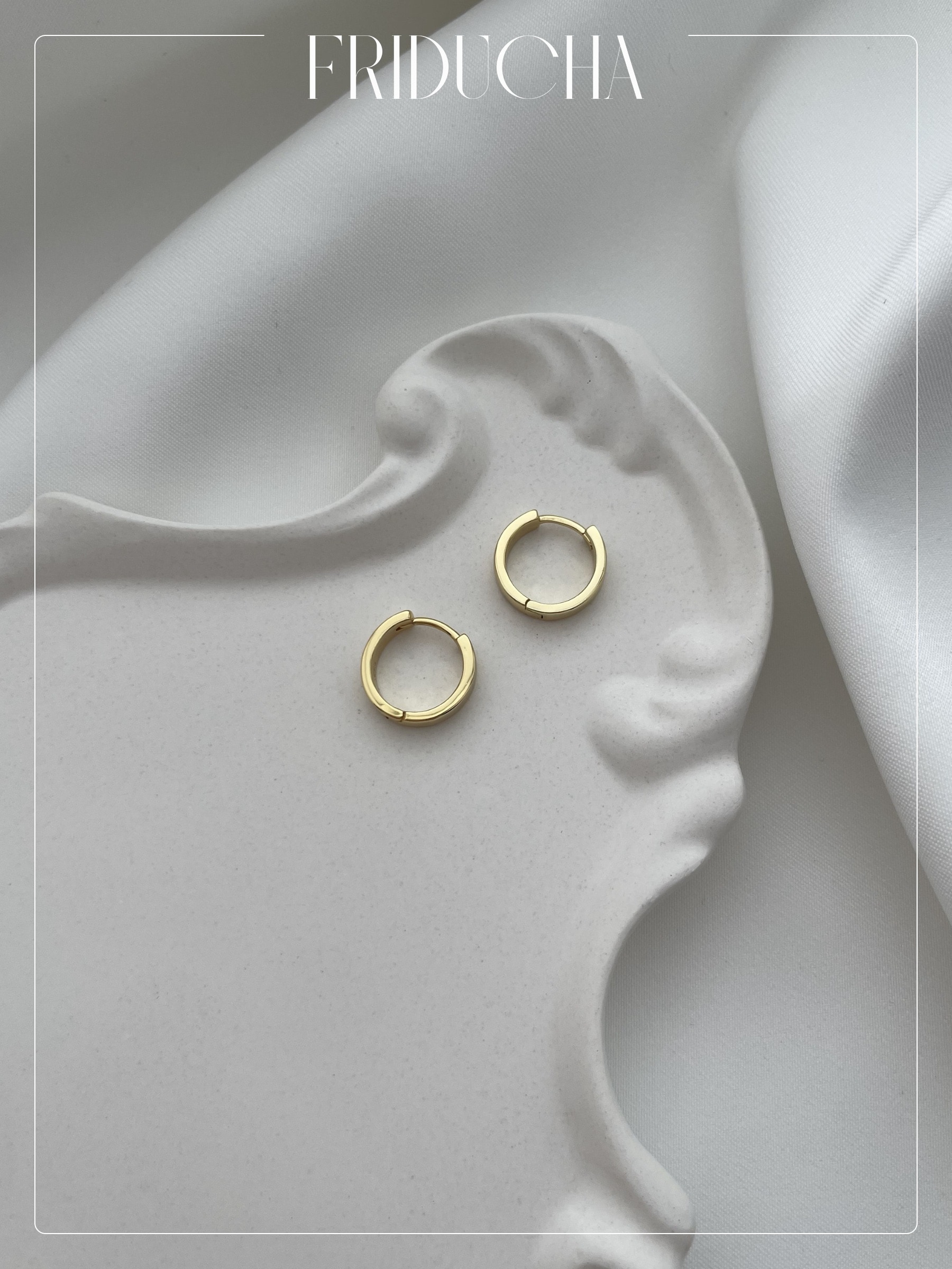 Серьги-конго Tulum Oro, позолота 18К, золотистые