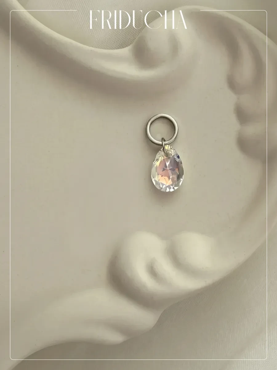 Подвеска Clara Luz Swarovski, Crystal AB, родий
