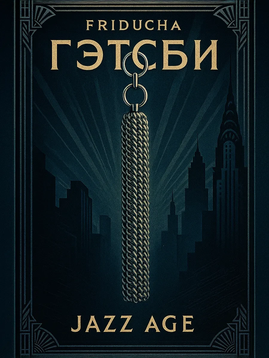 Подвеска «Гэтсби», кисточка из цепей, родий