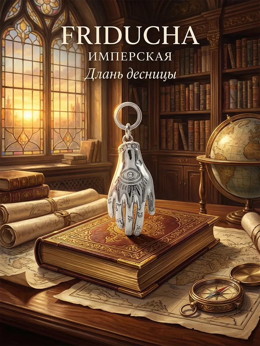 Подвеска HAND OF THE KING, 25×12 мм, родий