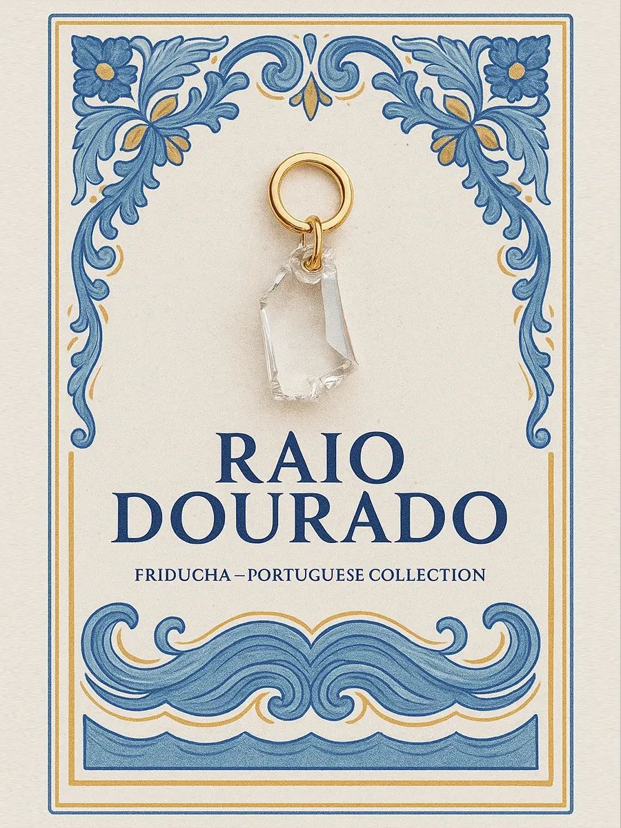 Подвеска Raio Dourado, Swarovski и жемчуг, позолота