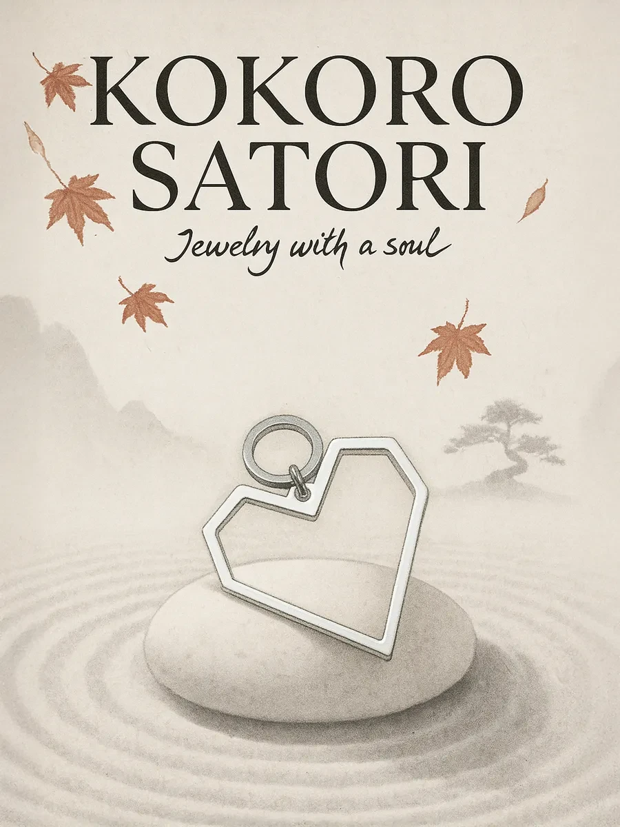 Подвеска-сердце Kokoro SATORI, родий