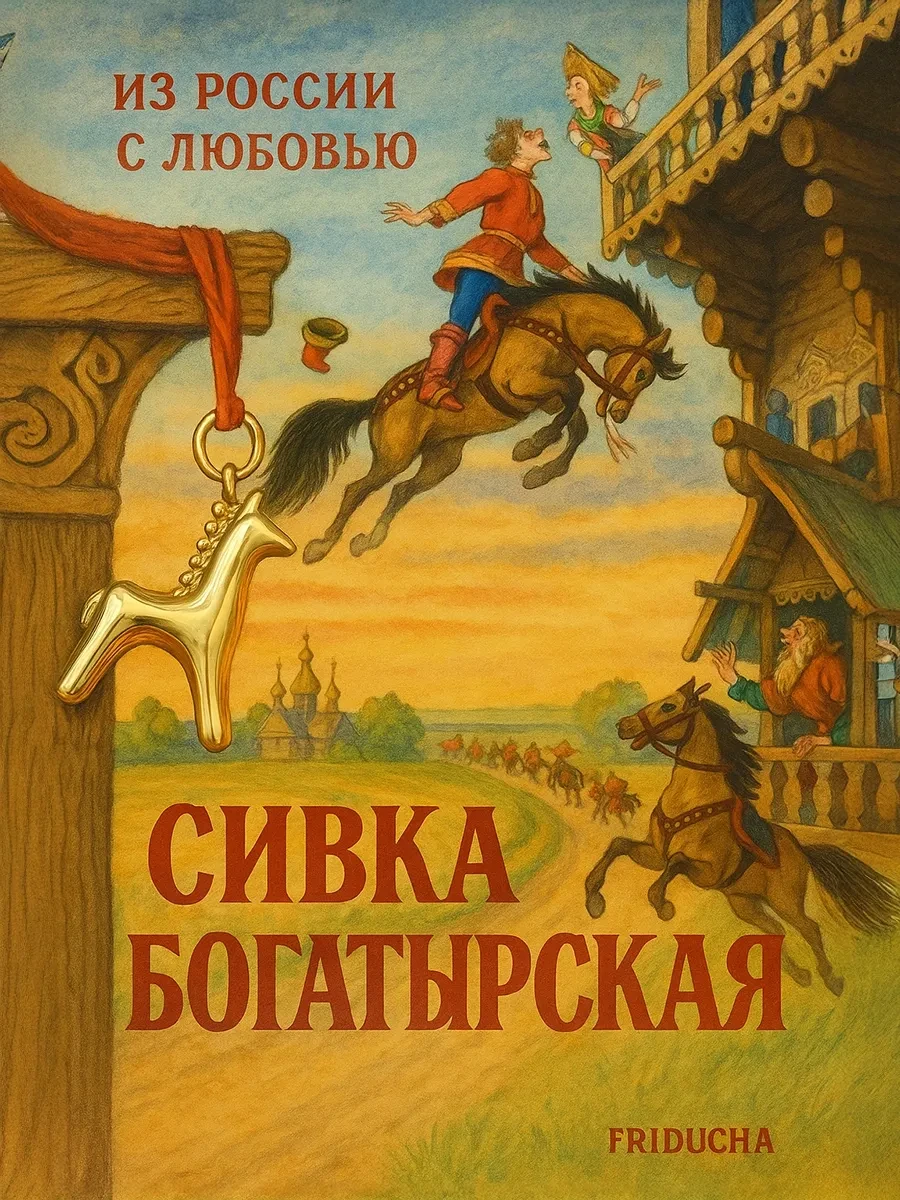 Подвеска «Сивка Богатырская», лошадка, позолота