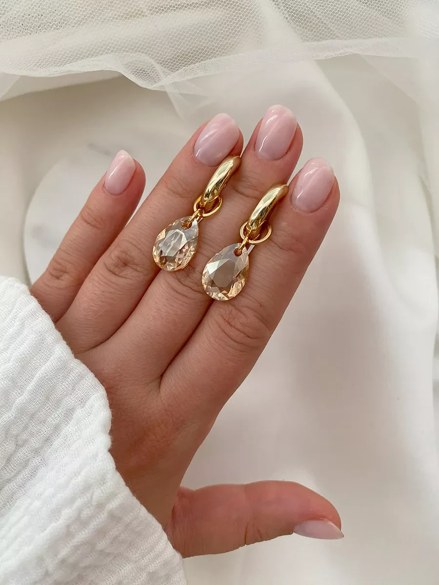 Подвески Swarovski, оттенок шампань, 2 шт