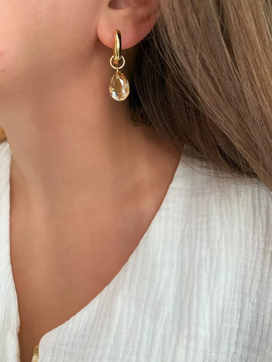 Подвески Swarovski, оттенок шампань, 2 шт