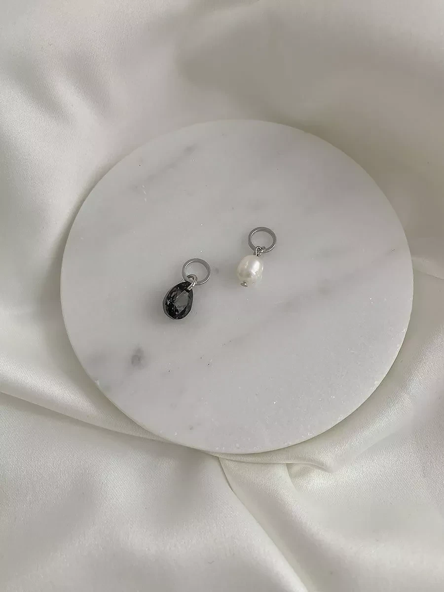 Подвески Swarovski Silver Night с жемчугом, 2 шт