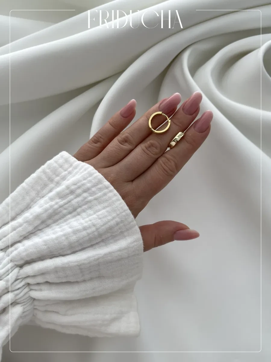 Серьги-конго Tulum Oro, позолота 18К, золотистые