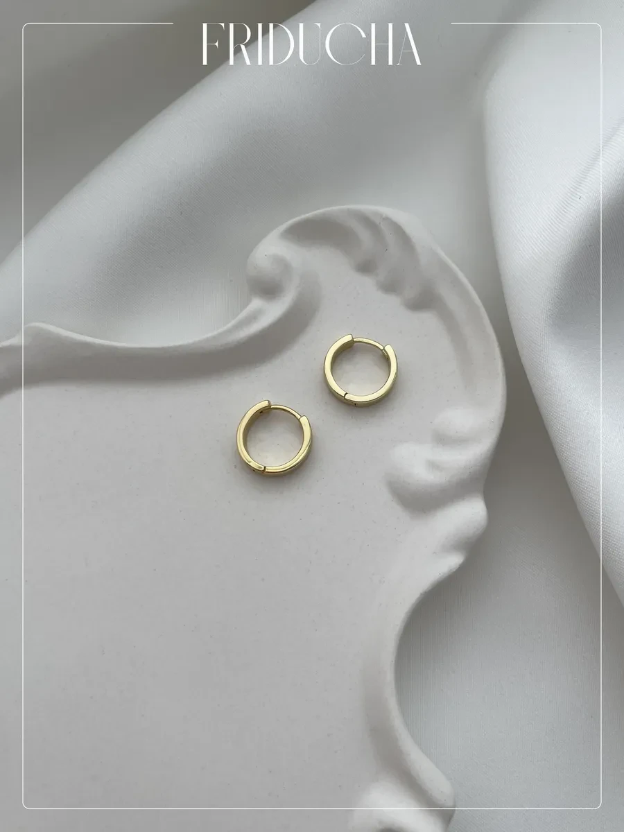Серьги-конго Tulum Oro, позолота 18К, золотистые