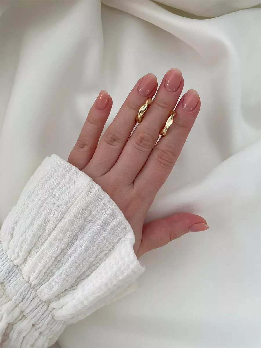 Серьги конго кольца, бижутерия, 1 пара, золотистые, фото 3