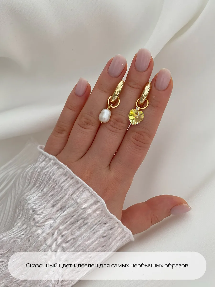 2 Подвески: Swarovski и барочная жемчужина, на шею, фото 10