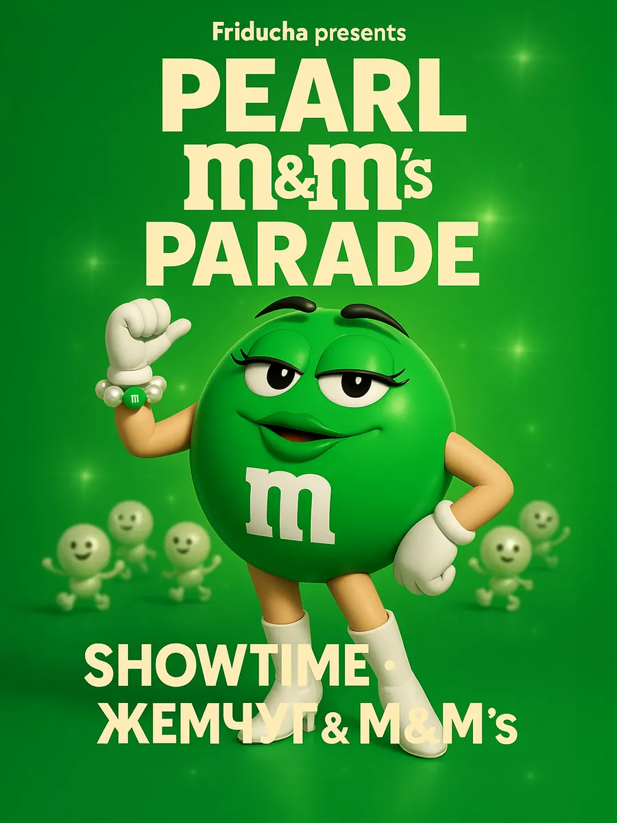 Браслет SHOWTIME Жемчуг & M&M’s — Зеленая, позолота, фото 11